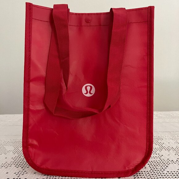 Lululemon red & white small reusable tote bag - Picture 4 of 6